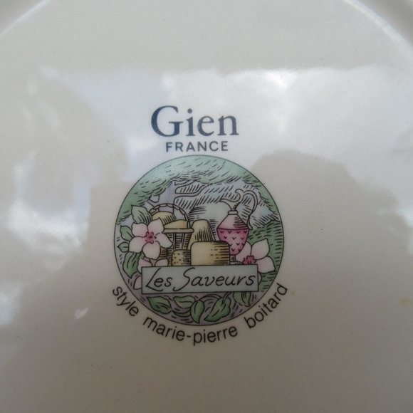 Gien France LES SAVEURS Salad Dessert Plates 8.5" Marie Pierre Boitard SET OF 4 - Picture 11 of 12